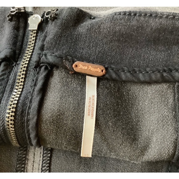 FREE PEOPLE Womens Denim Split Hem A-Line Skirt - Picture 5 of 6